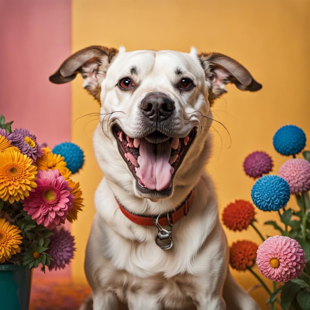 Joyful Dogs Photography in Hyperrealistic Style
