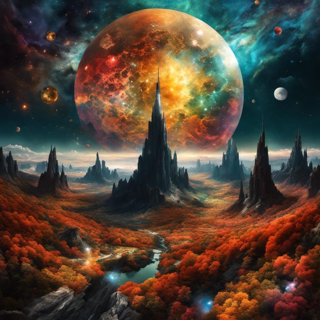 Crystal Mandala Nebula Landscape in Epic Scale