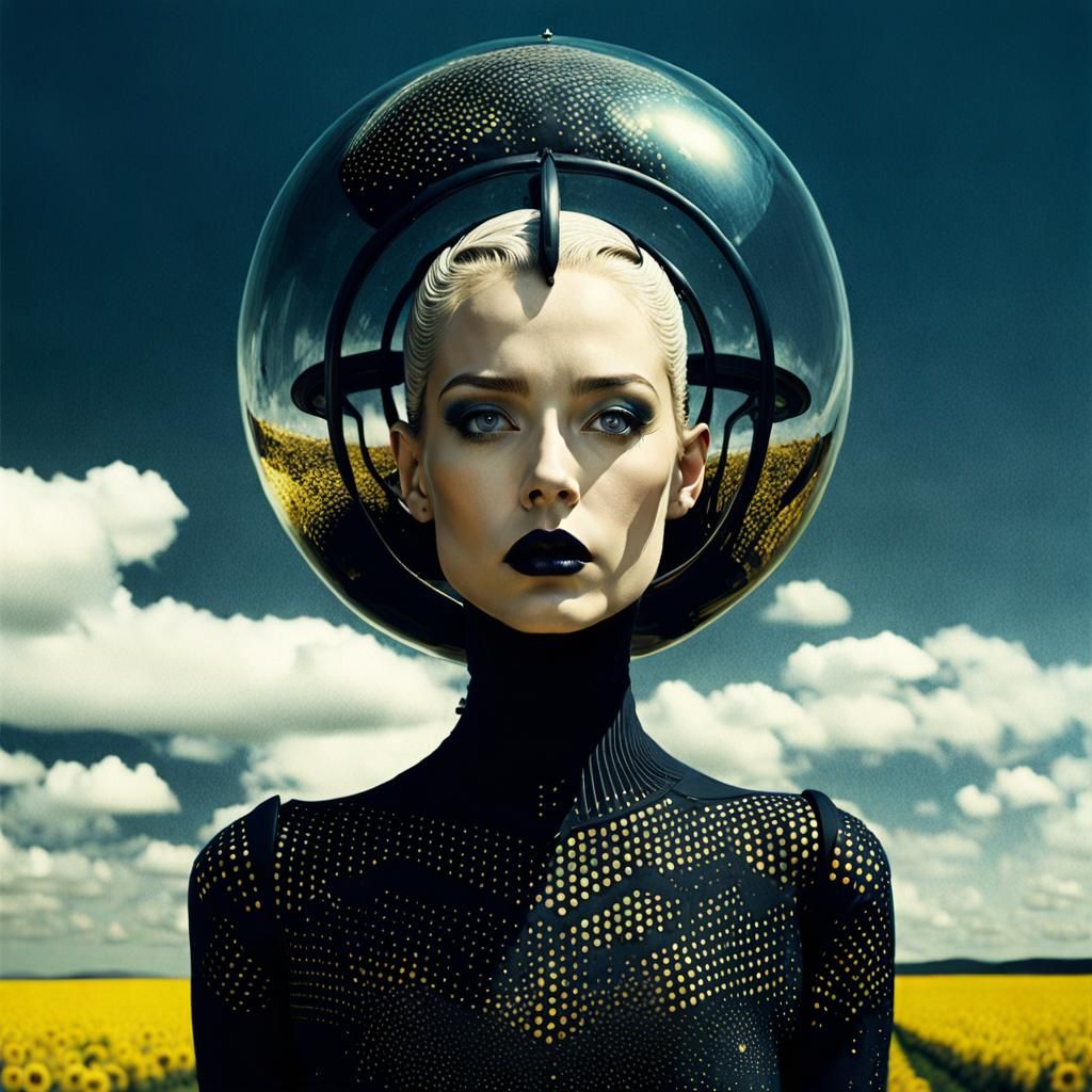 Alien Haute Couture Fashion Show in Surreal Field