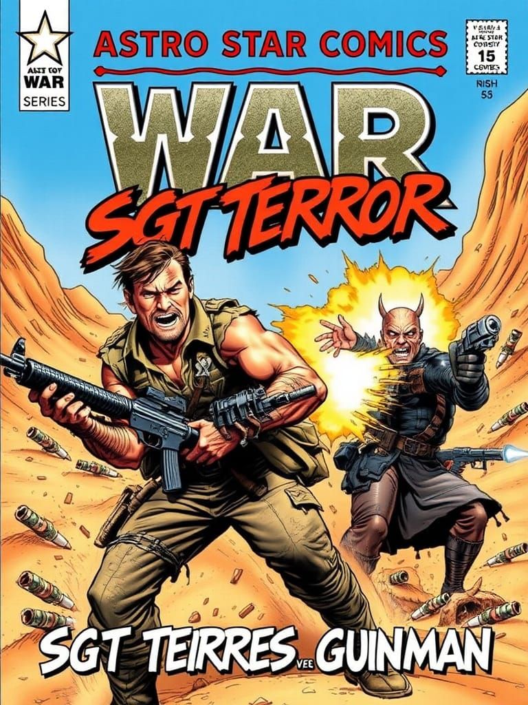 Sgt Terror Comic Book Cover: Desert Battle