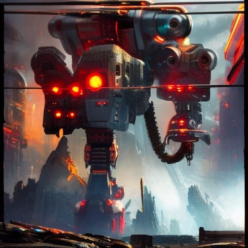 Cyborg Beast Charges Through Post-Apocalyptic Wasteland