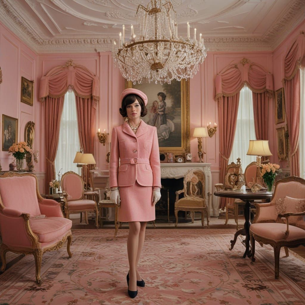 Dark Elegance: A Haunting Portrait of Jackie-O