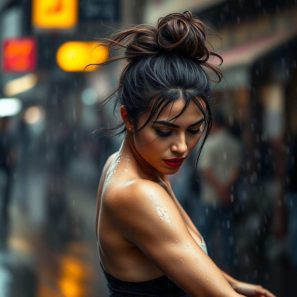 A Drenched Beauty in Motion