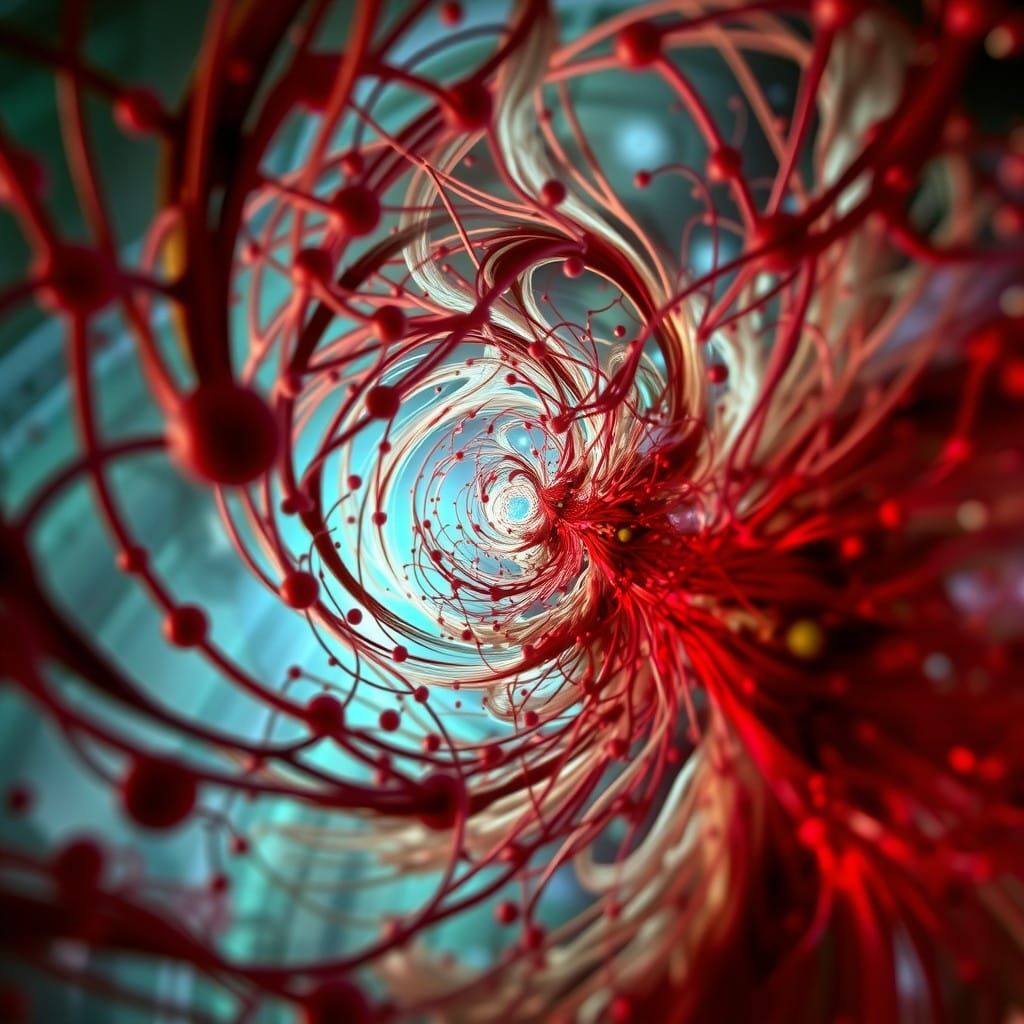 Dreamlike Microcosmic Abstractions in High-Contrast Iridesce...