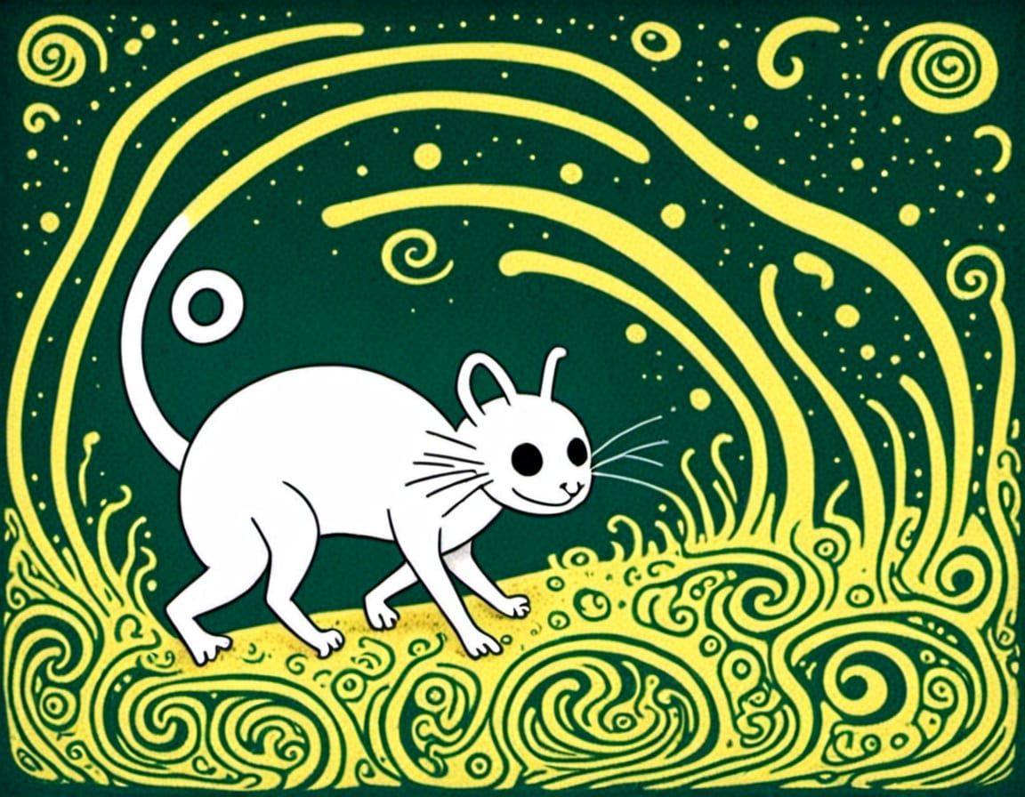 cute cat in the night