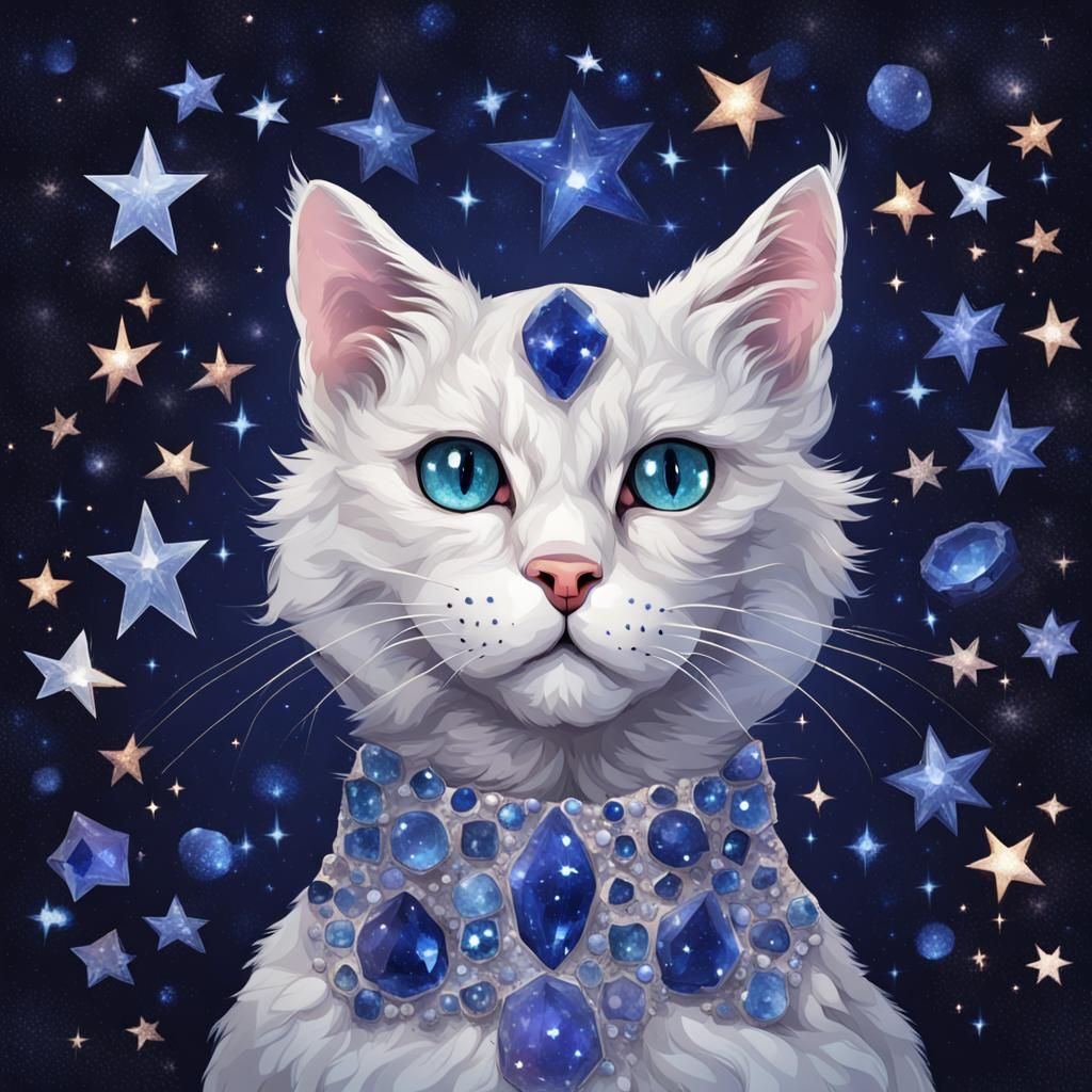 Sapphire Star Cat: A Celestial Creation