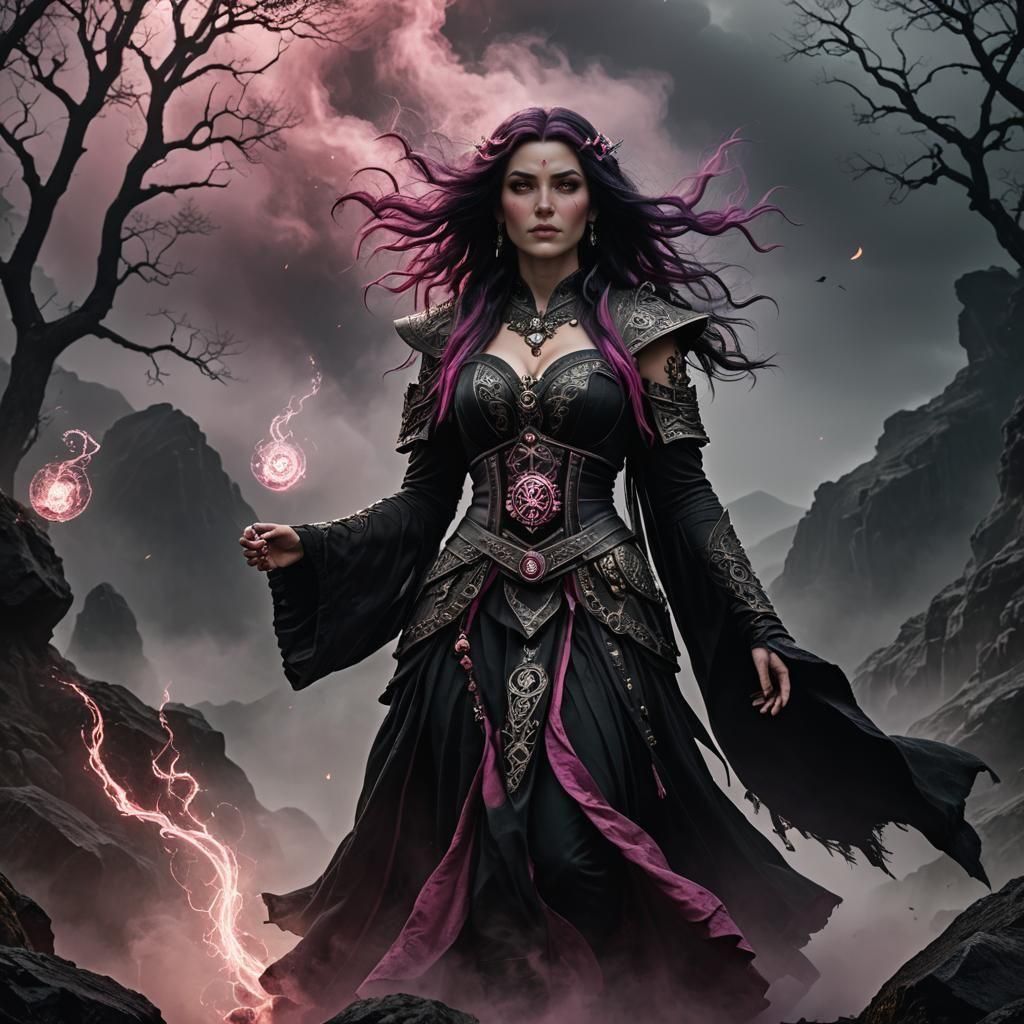 Epic Dwarven Necromancer Concept Art in Dark Fantasy Style