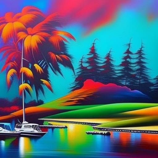 Colorful Lyrical Abstraction Graffiti Art Masterpiece