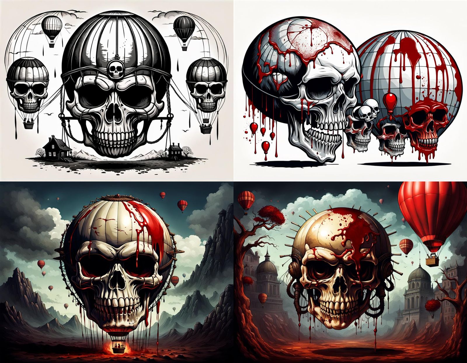 Horrific Skull Hot Air Balloon: A Spherical Homunculus