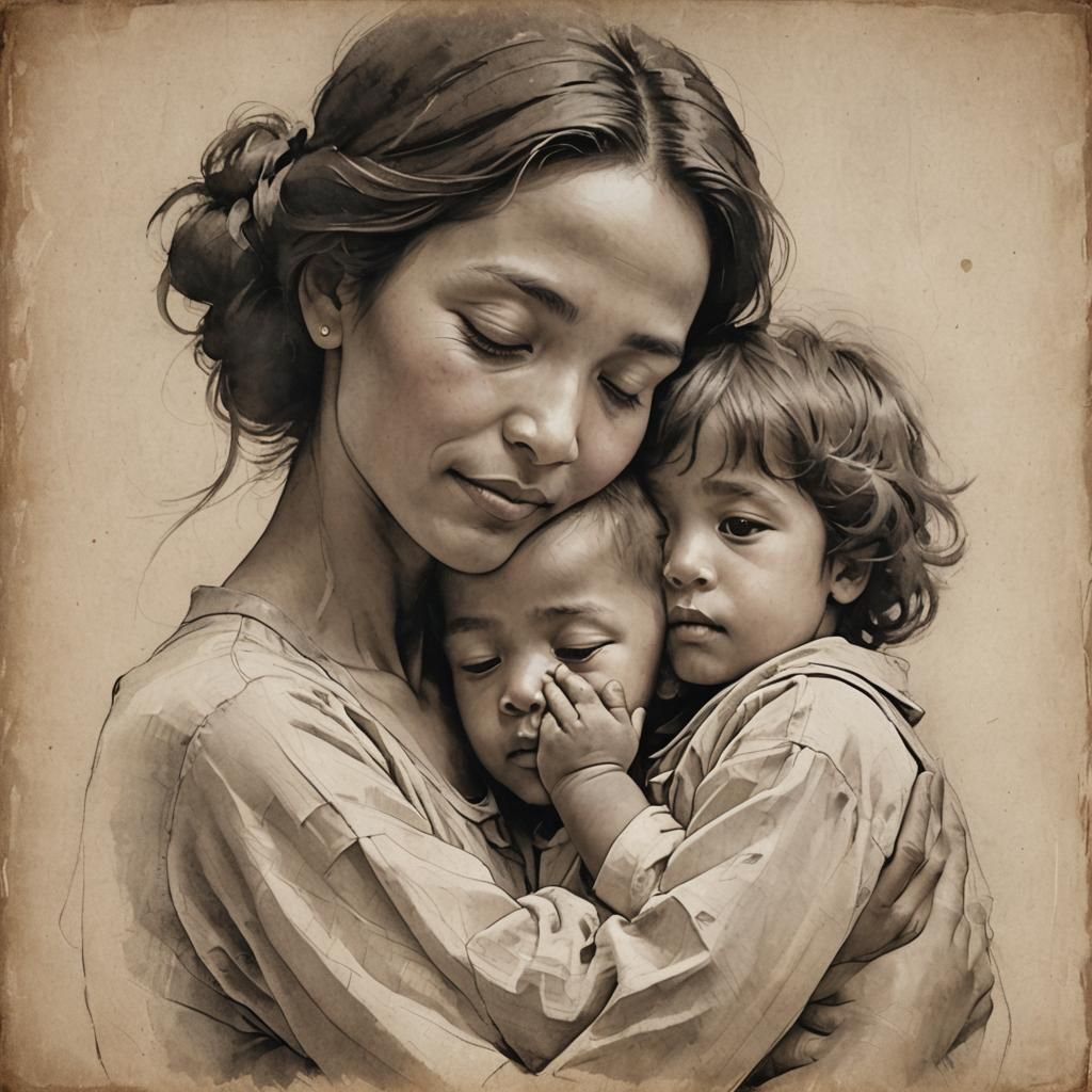 Mother and Child: A Tender Embrace of Love
