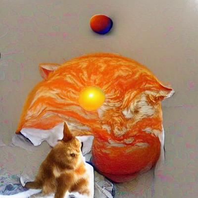 Orange Cat God Receiving Planetary Praise