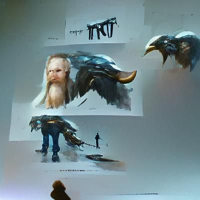 Odin, Norse God Portrait with Fantasy Elements