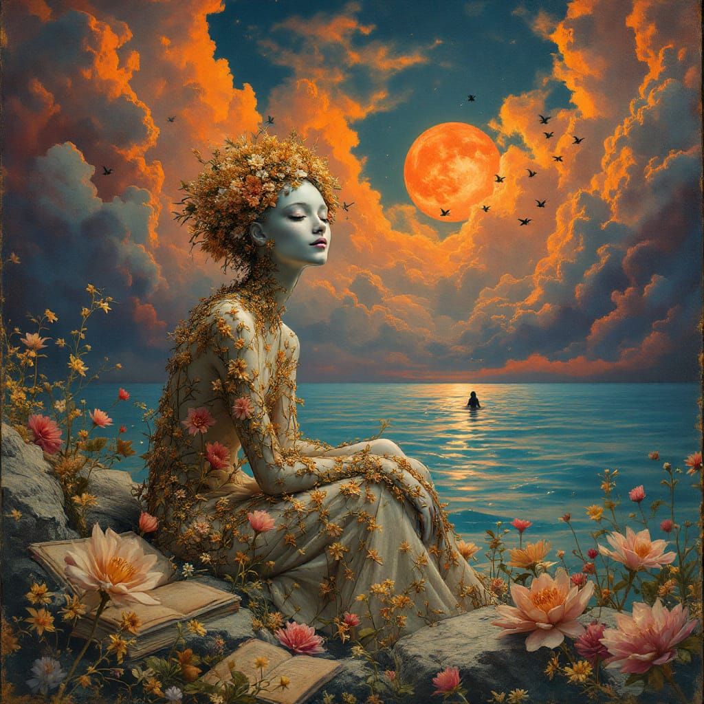 Whimsical Nostalgia in Dreamlike Canvas