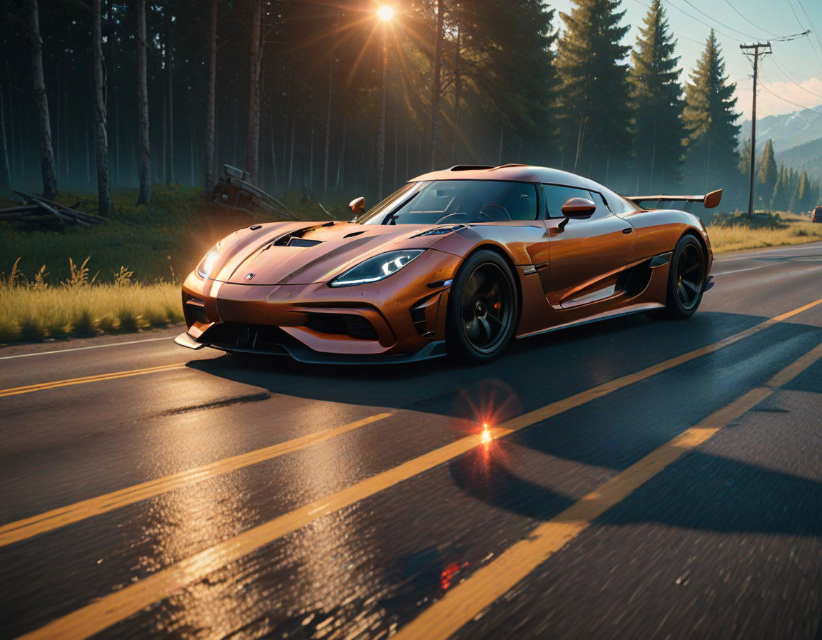 Surreal Hyper-realistic Koenigsegg Gemera Hyper Speeds Down...