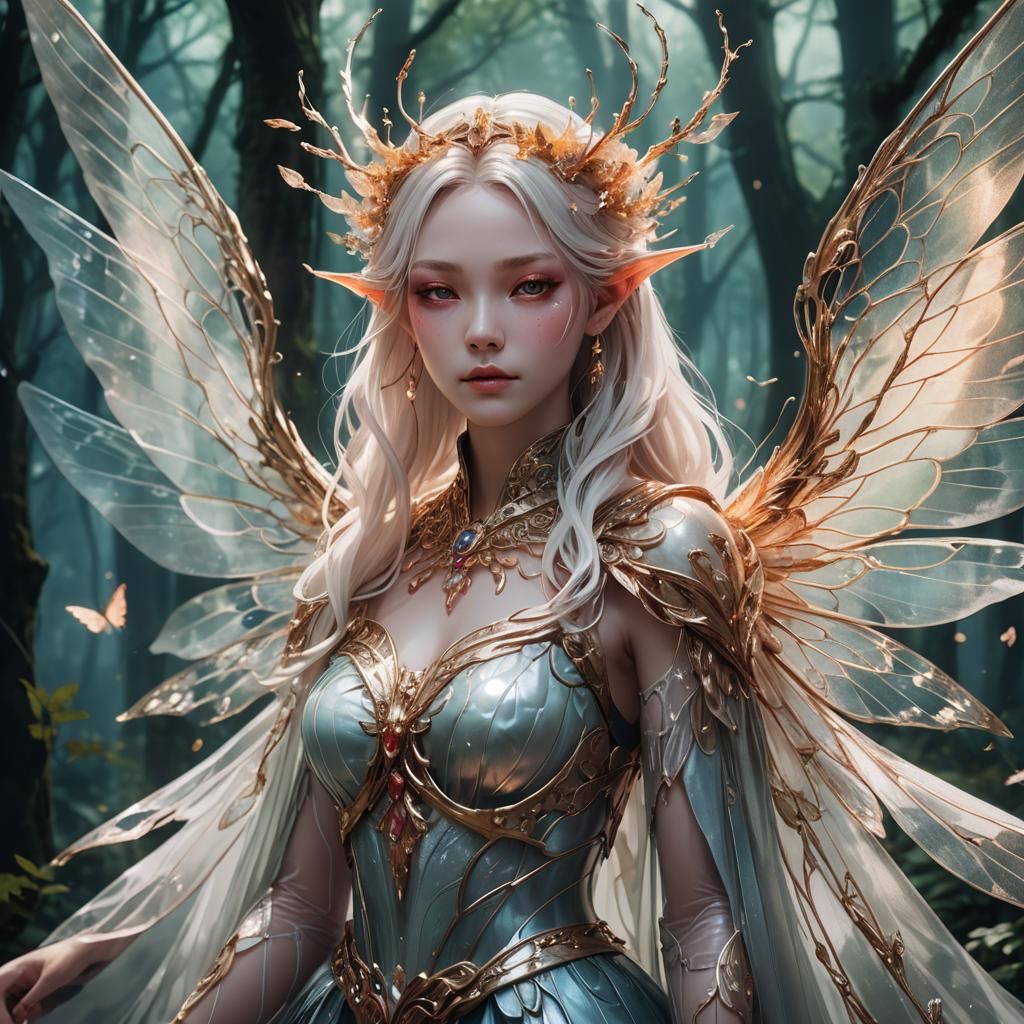 Blood Fairy Empress Portrait in Anime Style