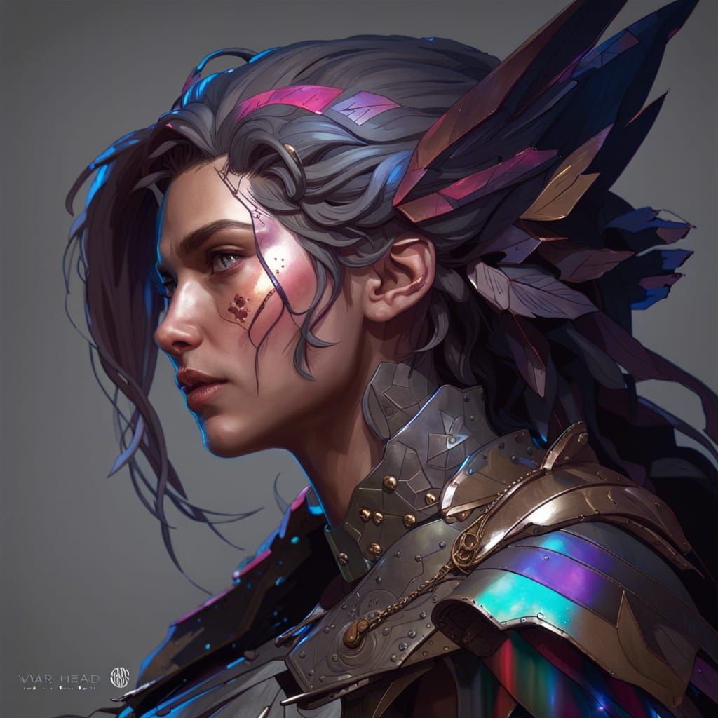 Intricate Portrait of War in Artgerm Style