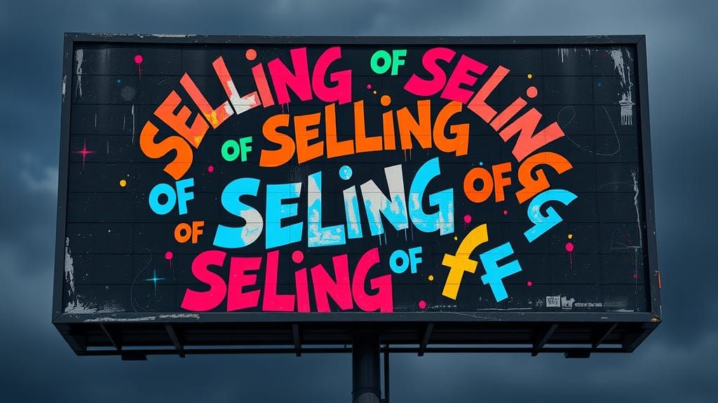 Recursive Cycle of Redundant Sales in Vibrant Graffiti