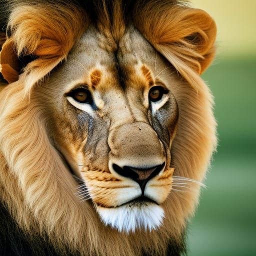Majestic Lion Portrait in 4K Resolution