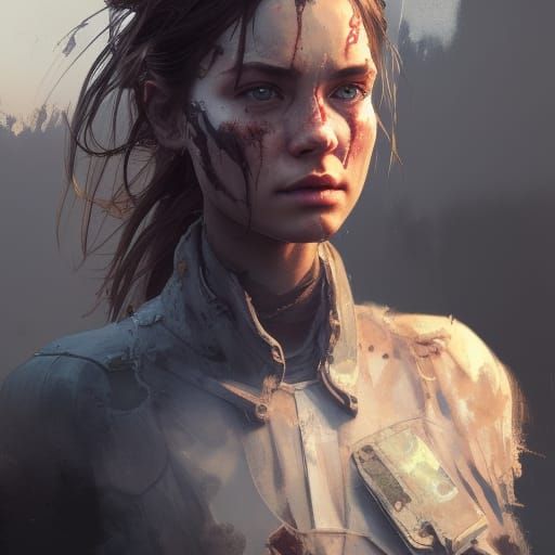 Post-Apocalyptic Portrait in Hyperdetailed Style