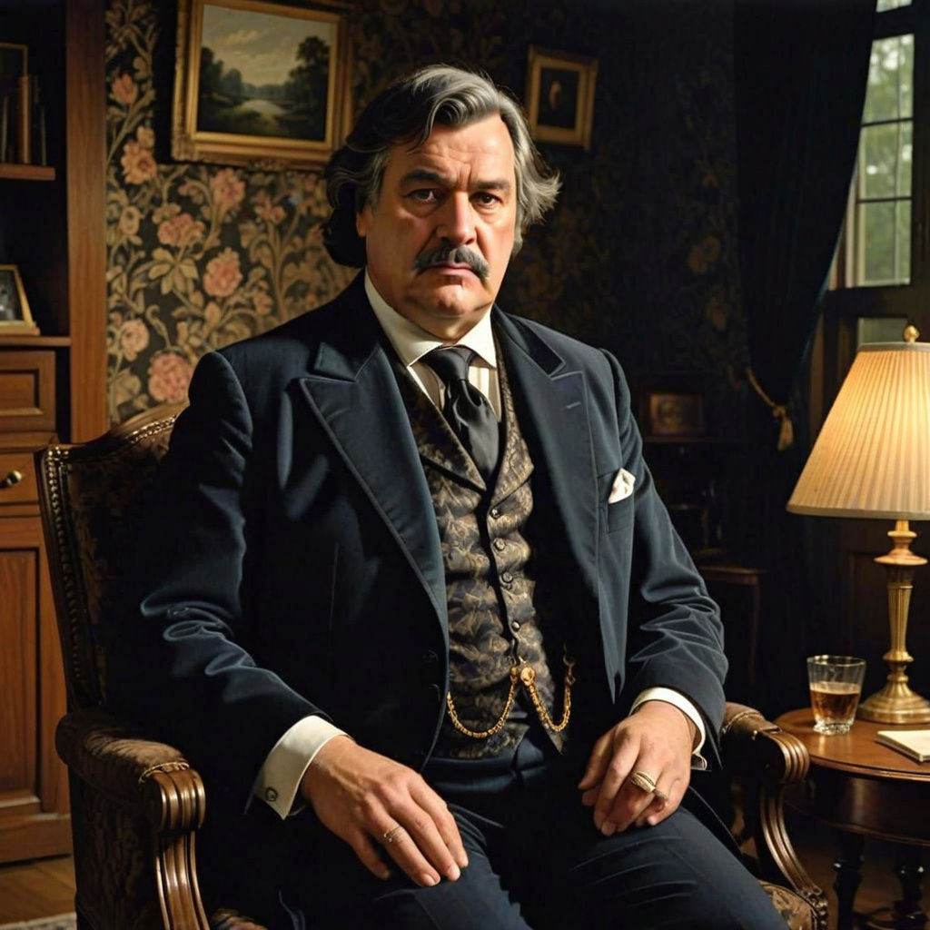 Regal 19th-Century Gentleman in Opulent Setting