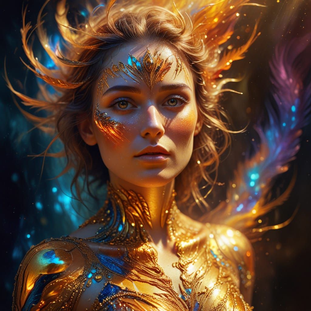 Surreal Portrait of Figure Stepping into Light