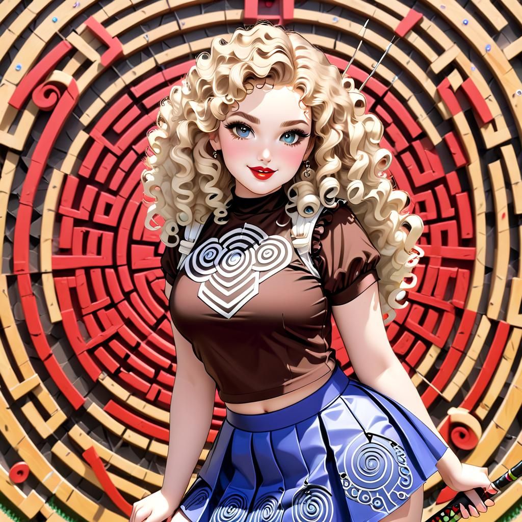 Beautiful Woman at Archery Range