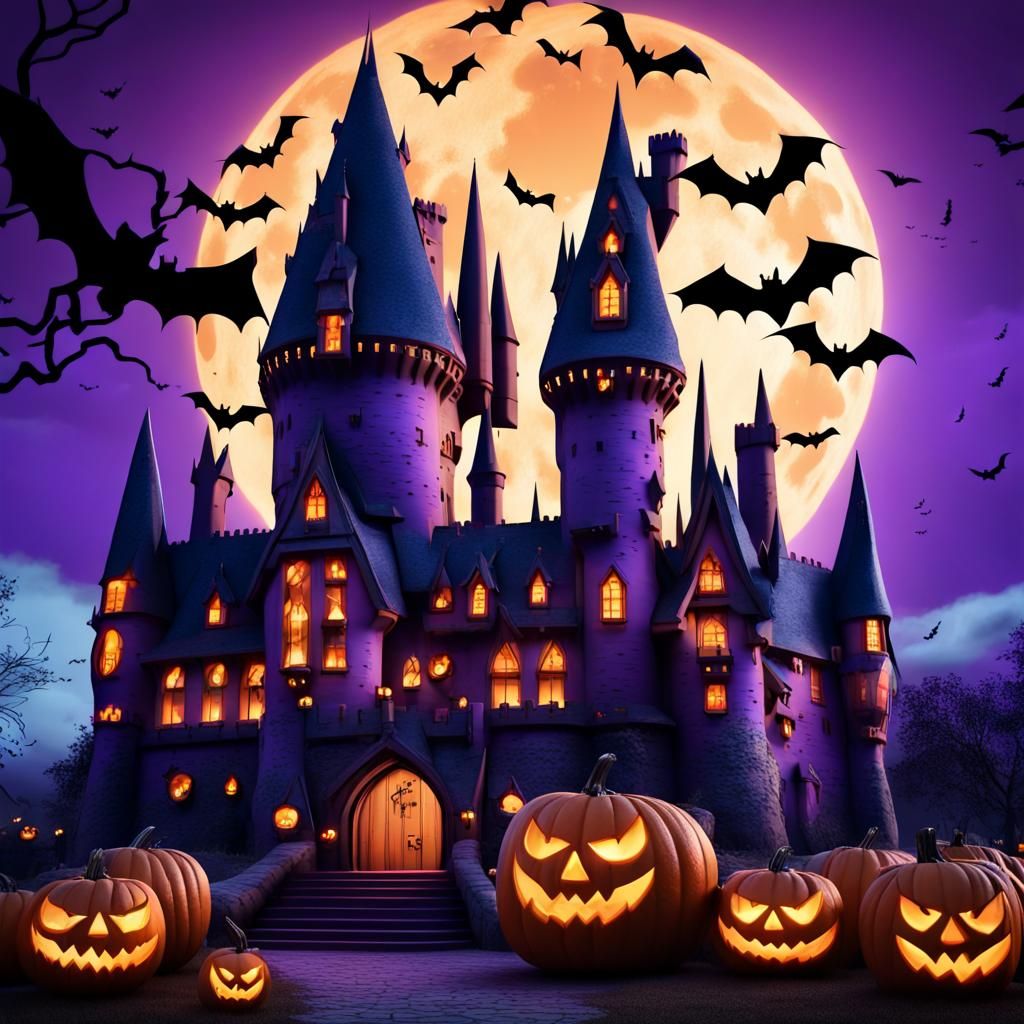 Halloween at Hogwarts: A Festive AI Image