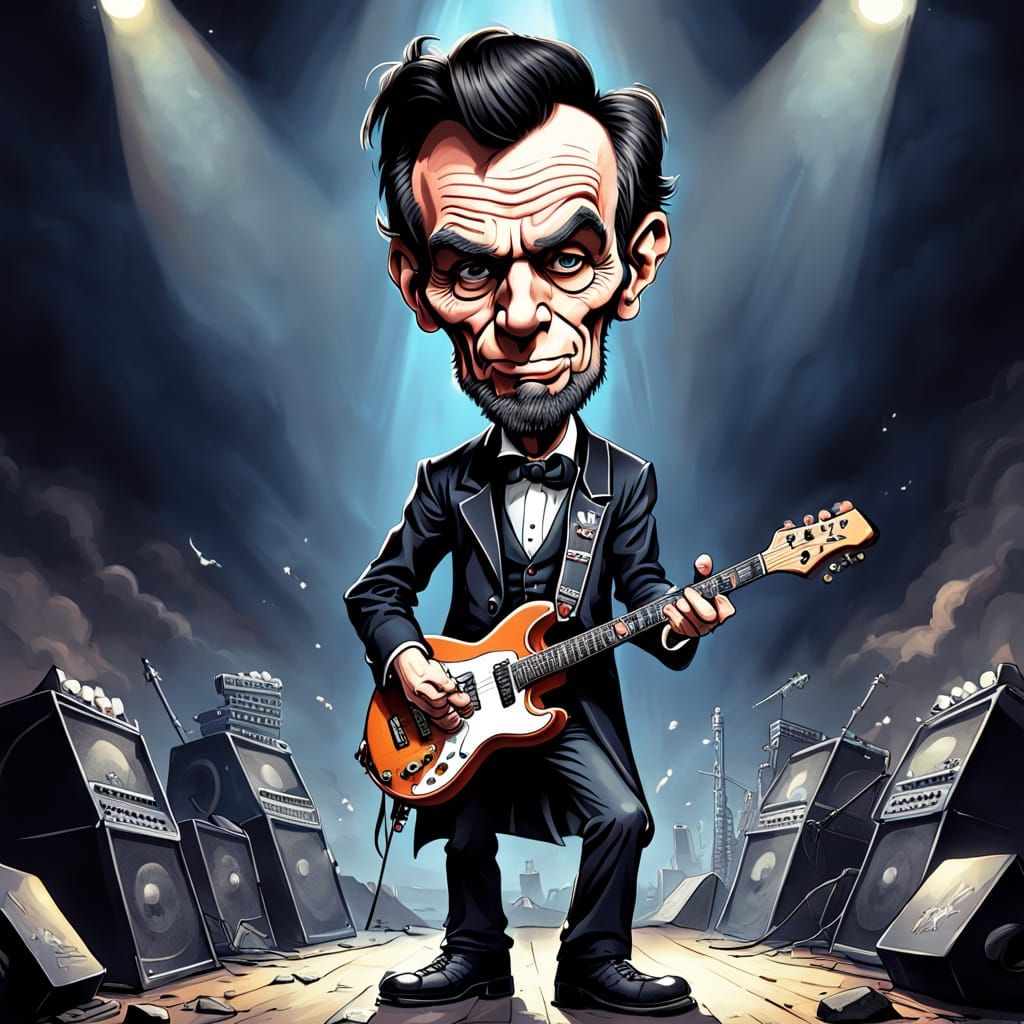 Abraham Lincoln as a Heavy Metal Rock Star