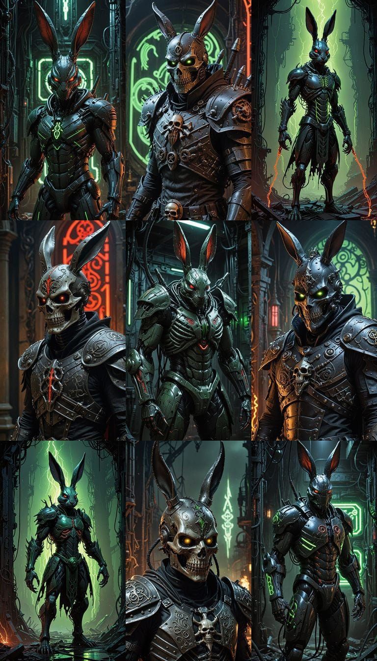 Cybergothic Death Knight Embodied in Dark Fantasy