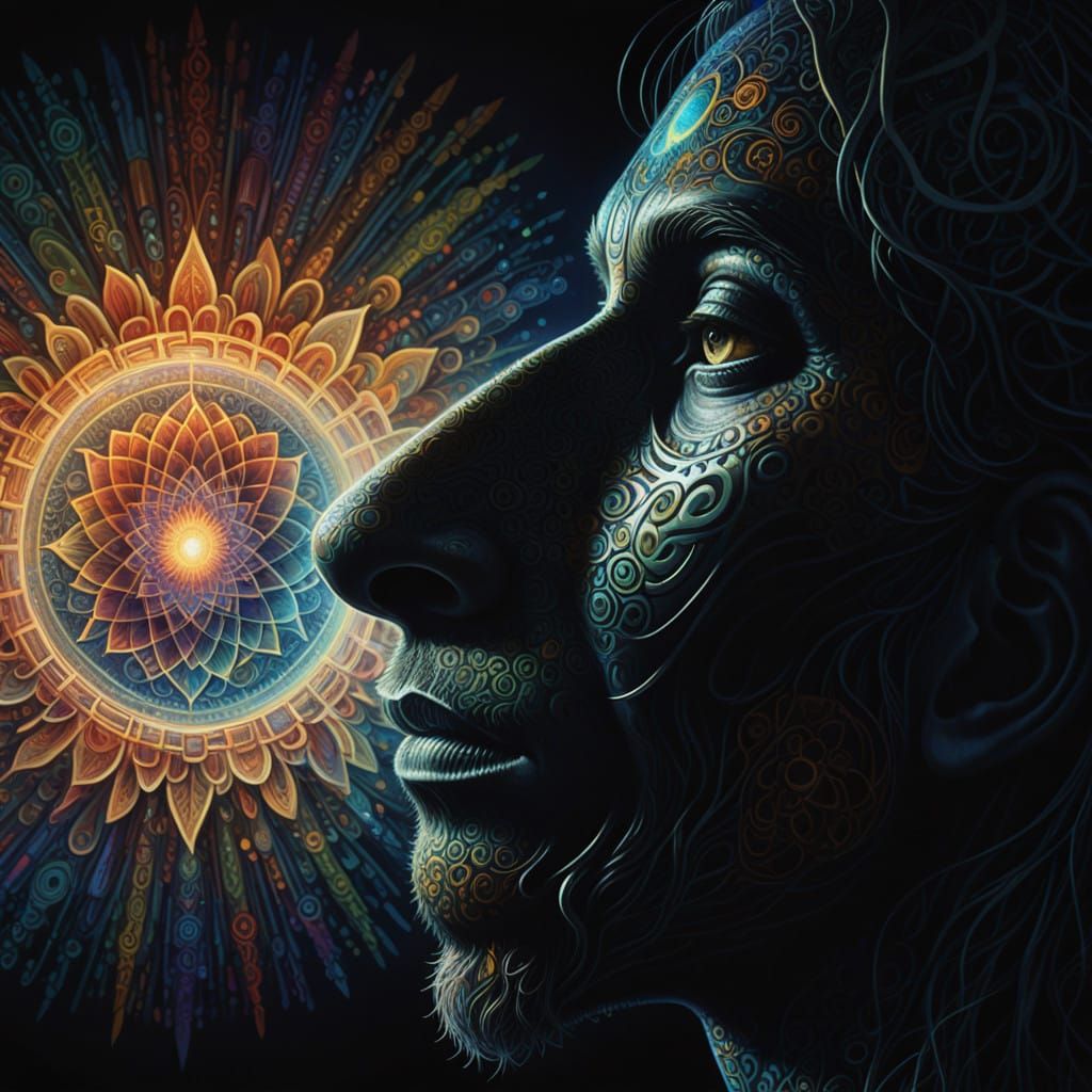 Soul in Ethereal Glowing Aura