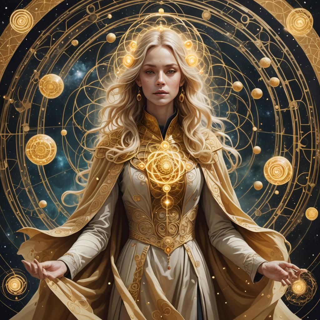 Golden Seer Creating Cosmic Spirals