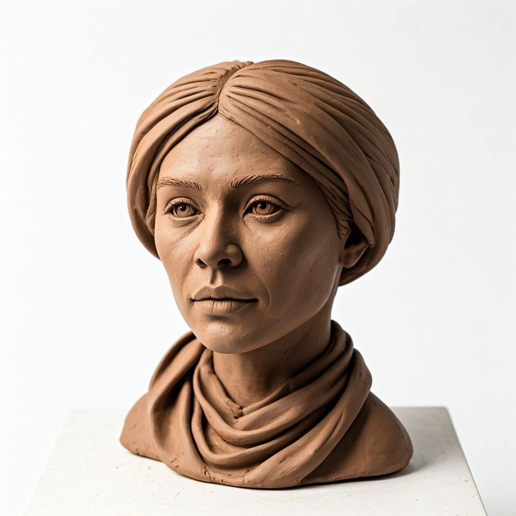 Clay Statue Art: Detailed Earthy Sculpture