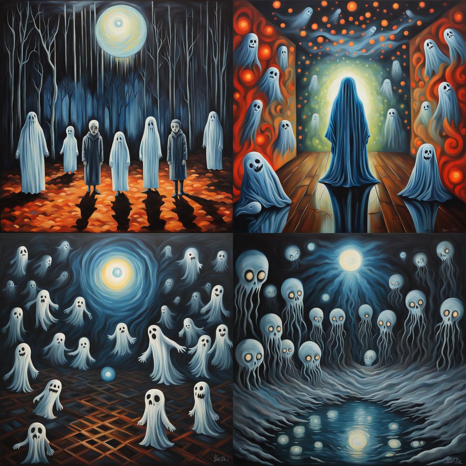 Ethereal Orbs: Souls of Lost Children in Acrylic