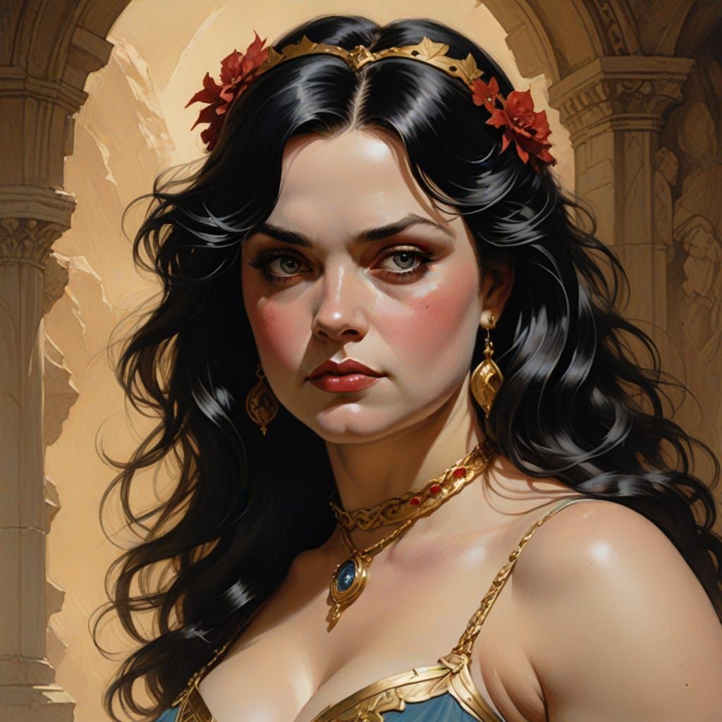 portrait of 
Nicola Coughlan
By Frank Frazetta, 
Boris Vallejo, 
Julie Bell,