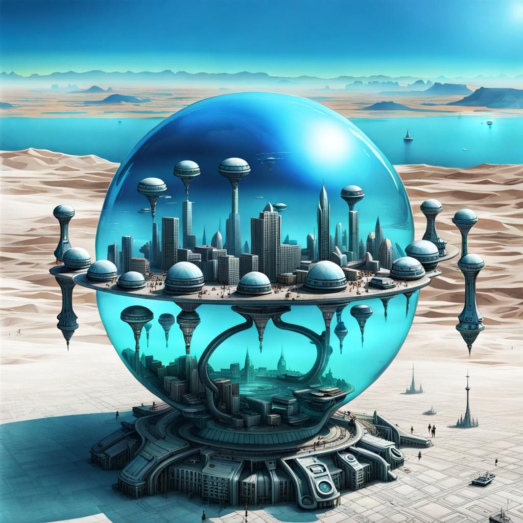 Steampunk Alien Cityscape