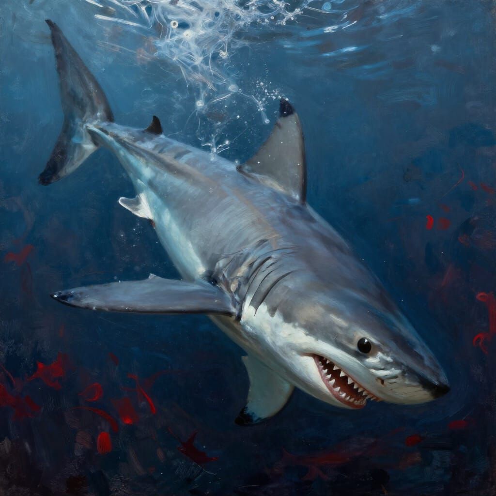 Man Swallowed by Shark in Dramatic Underwater Scene