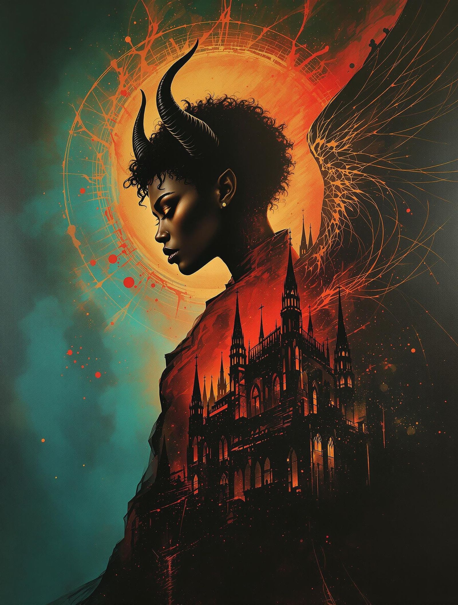 Mystical Demon in Oil Painting: Power and Sorrow in Caribbea...