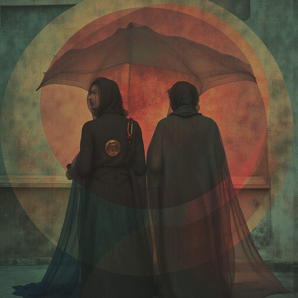 Stairs and Cases in a Dramatic Setting