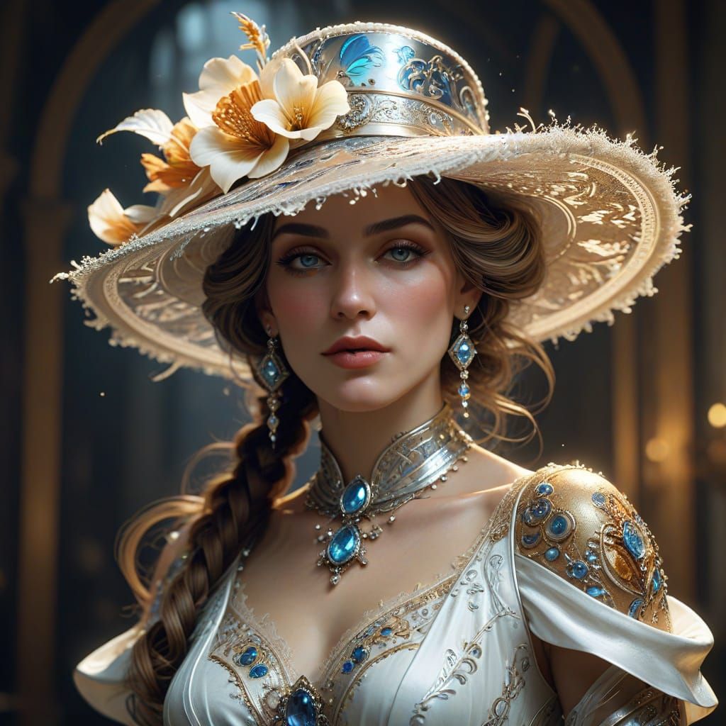 Fashionable Fantasy Portrait in Artgerm Style