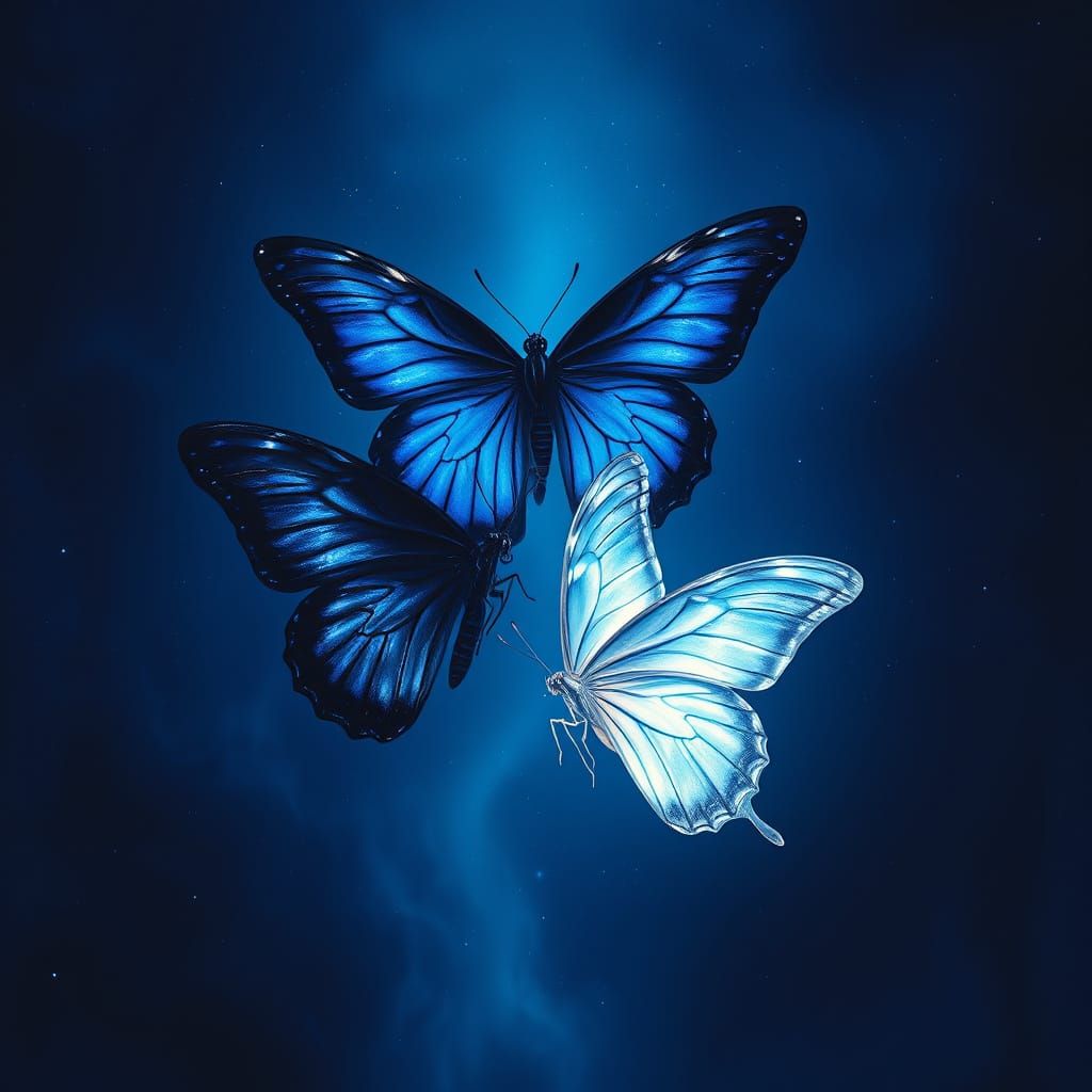 Cosmic Butterflies in Eerie, Ethereal Harmony