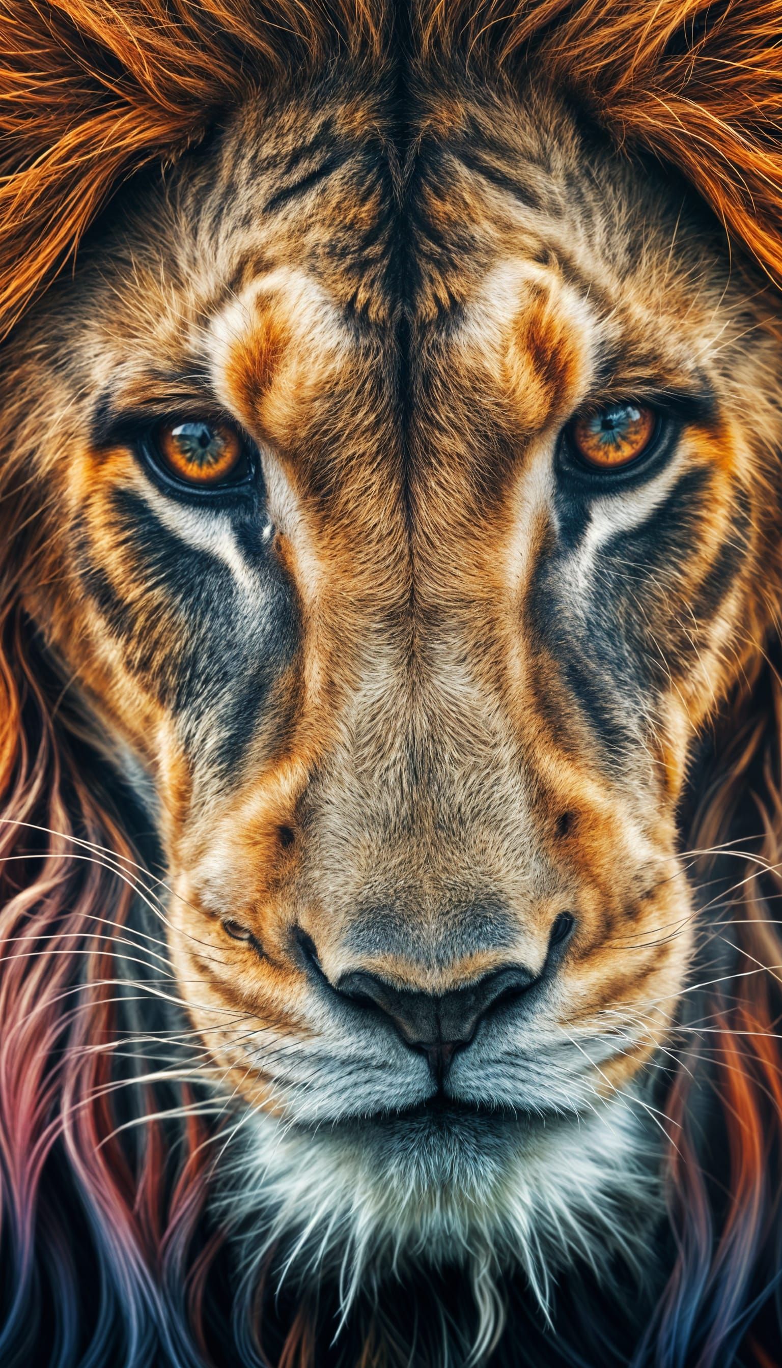 Hyperrealistic Lion with Flowing Mane in Hyper3D