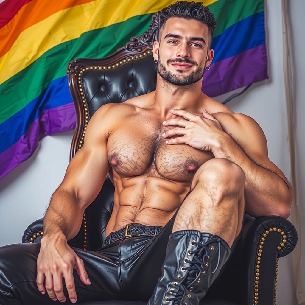 BLACK LEATHER ARMCHAIR