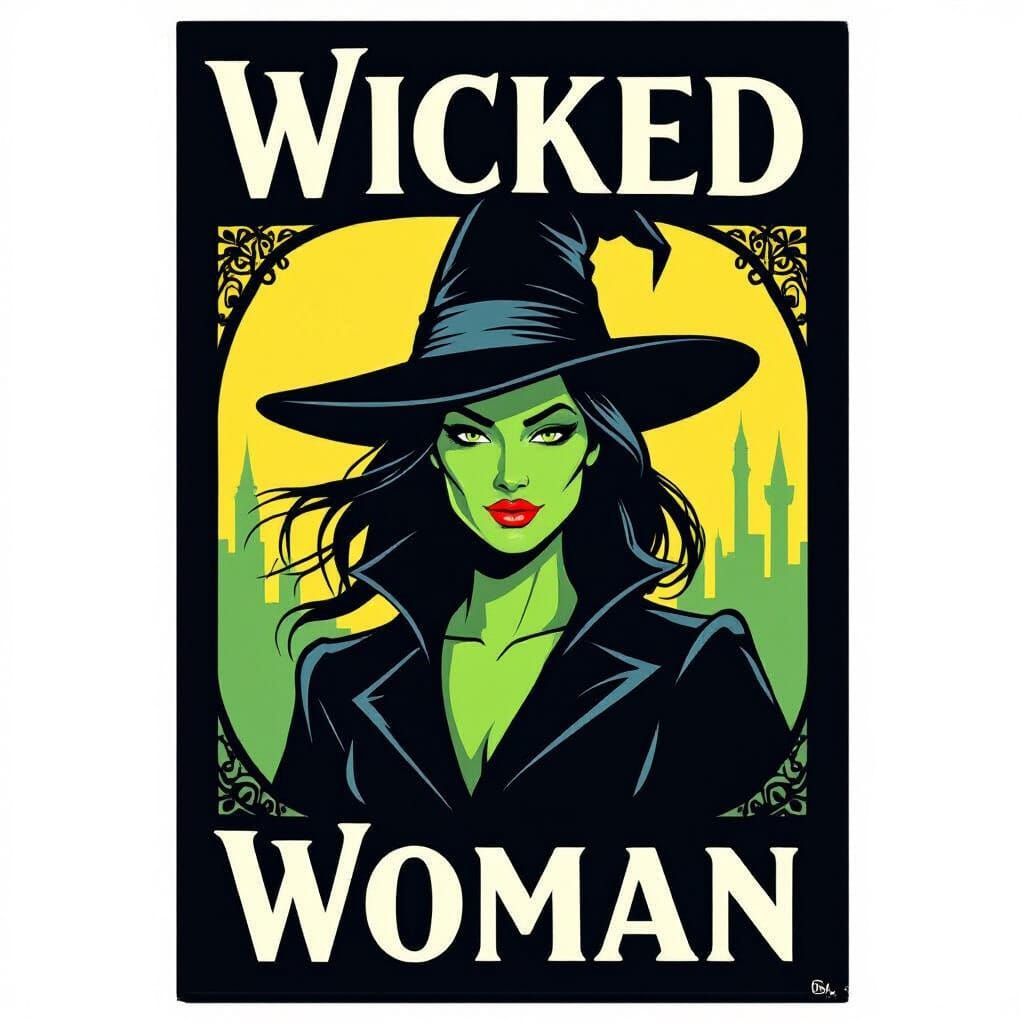 Wicked Woman Portrait in Dark Fantasy Style