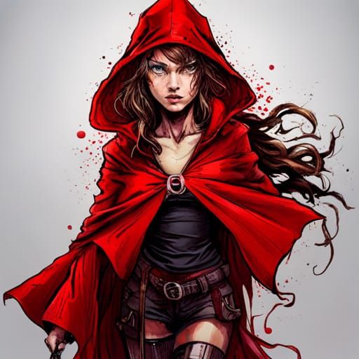 Little Red Riding Hood as Assassin, Graphic Novel Art