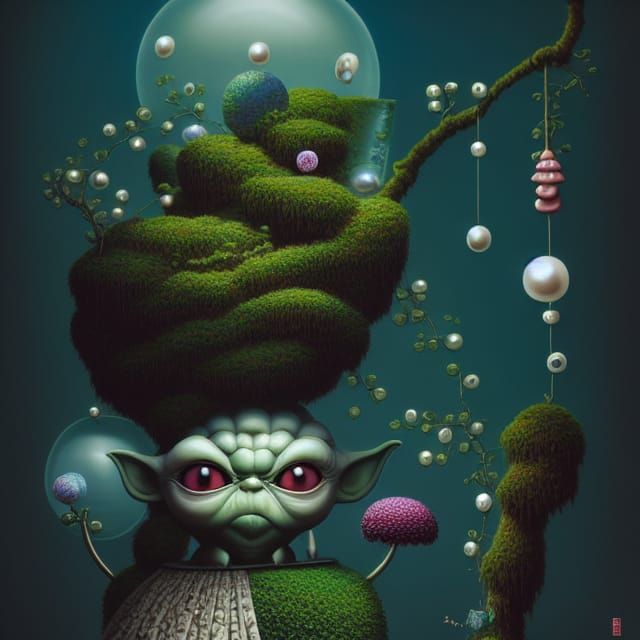 Tetris round pearls yoda primitive mailbox - one word Game