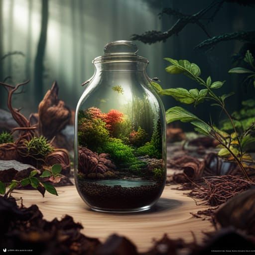 Forest in a Bottle: Detailed Matte Painting