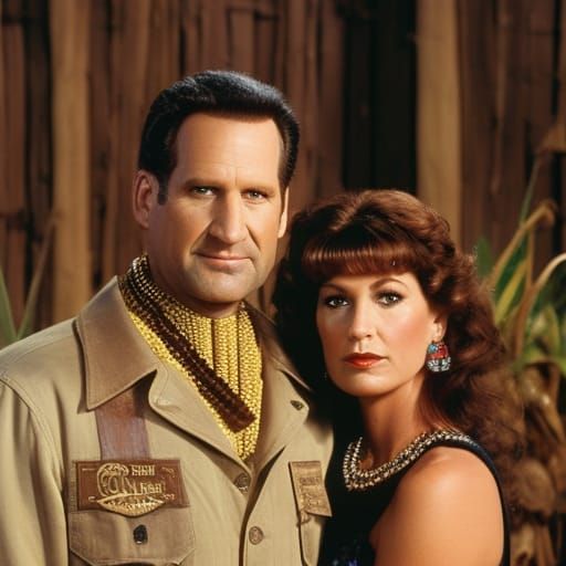 American Gothic Cornfield Featuring Al and Peggy Bundy