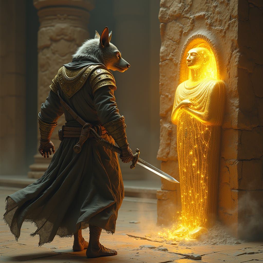 Jackal Warrior Approaches Golden Sarcophagus: Splash Screen ...
