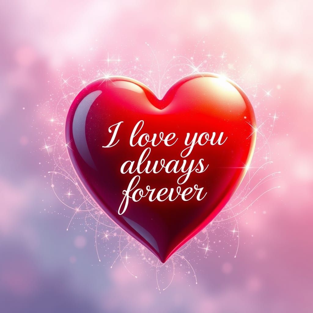 Heart of Eternity in Vibrant Cosmic Style