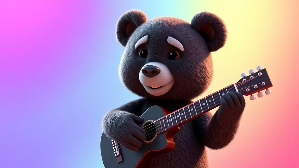 Cute Bear in Cinematic 3D Digital Art